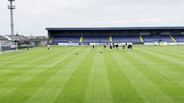 Pre-match scenes at Mourneview Park ahead of Glenavon vs Bangor