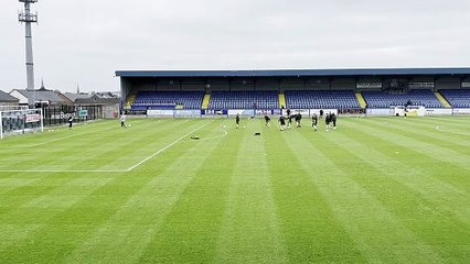 Pre-match scenes at Mourneview Park ahead of Glenavon vs Bangor
