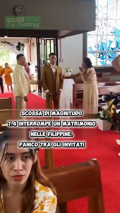 Scossa di magnitudo 7.4 interrompe un matrimonio nelle Filippine: panico tra gli invitati