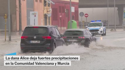 La dana Alice afecta a Murcia y Valencia y las mantiene en alerta naranja