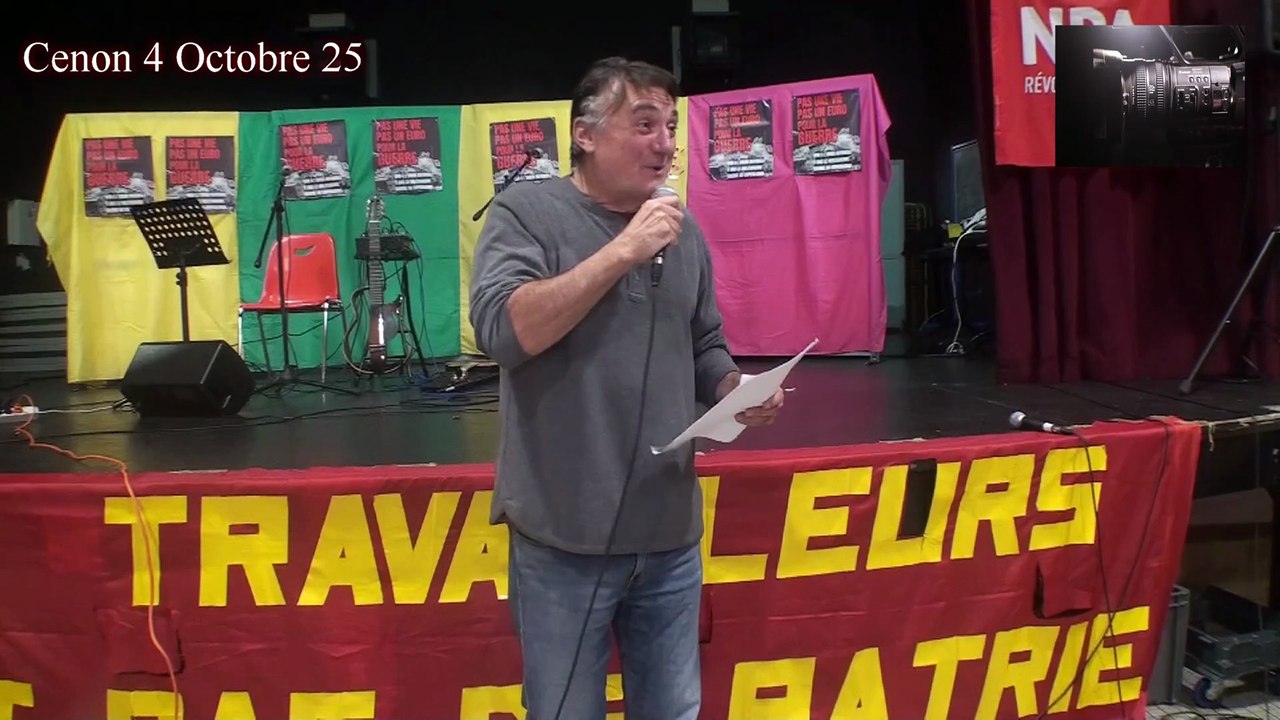 allocution de Laurent Delage au Meeting du NPA de Cenon