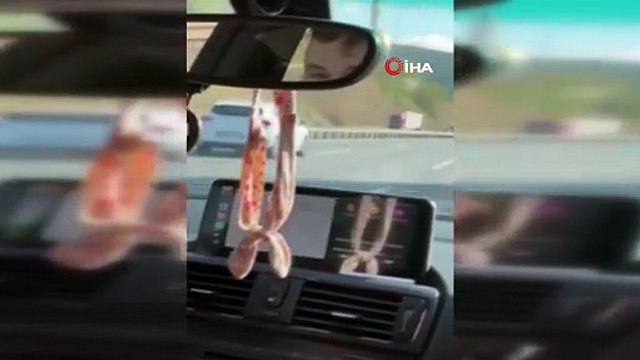 Otoyol magandası ortalığı savaş alanına çevirdi: Bir otomobili sıkıştırdı 5 araç birbirine girdi