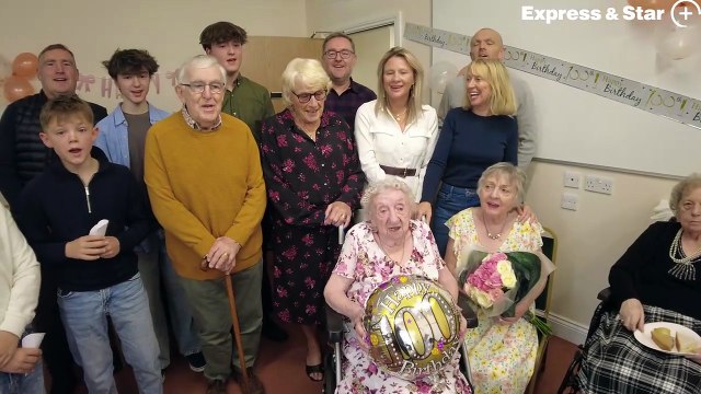 Mary Prosser, from Wolverhampton celebrates her 100th birthday.