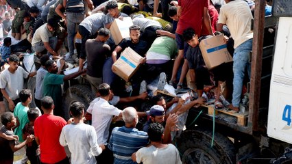 Caos en la distribución de la ayuda humanitaria en Gaza