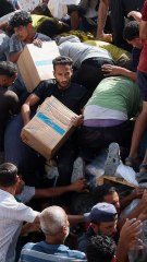 Caos en el reparto de ayuda humanitaria en Gaza