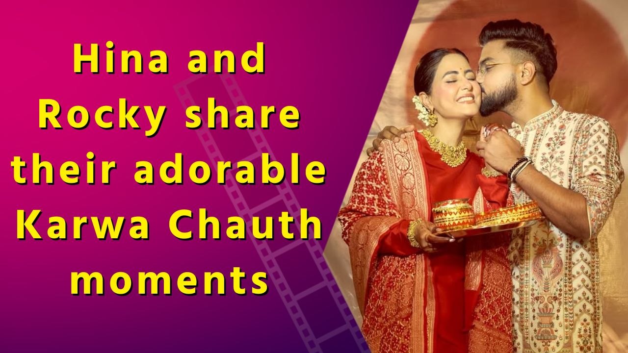 Rocky Jaiswal bows down to Hina Khan's feet, breaks stereotypes on their first Karwa Chauth