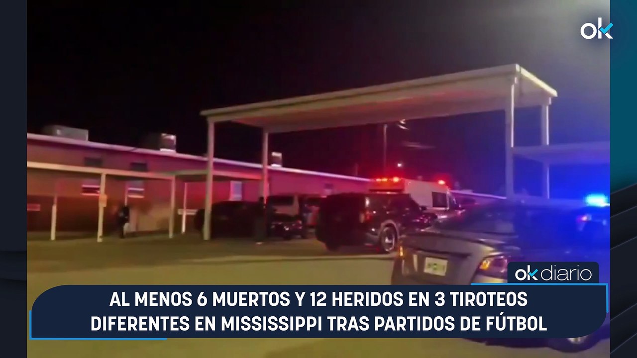 Al menos 6 muertos y 12 heridos en 3 tiroteos diferentes en Mississippi tras partidos de fútbol americano