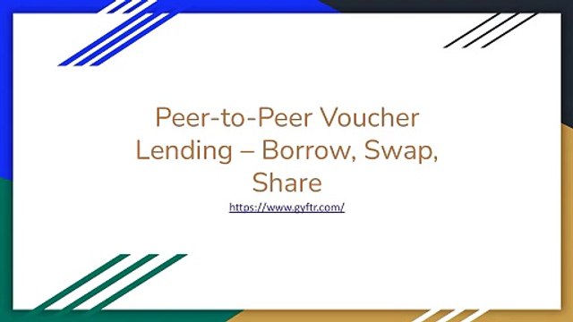 Peer-to-Peer Voucher Lending – Borrow, Swap, Share