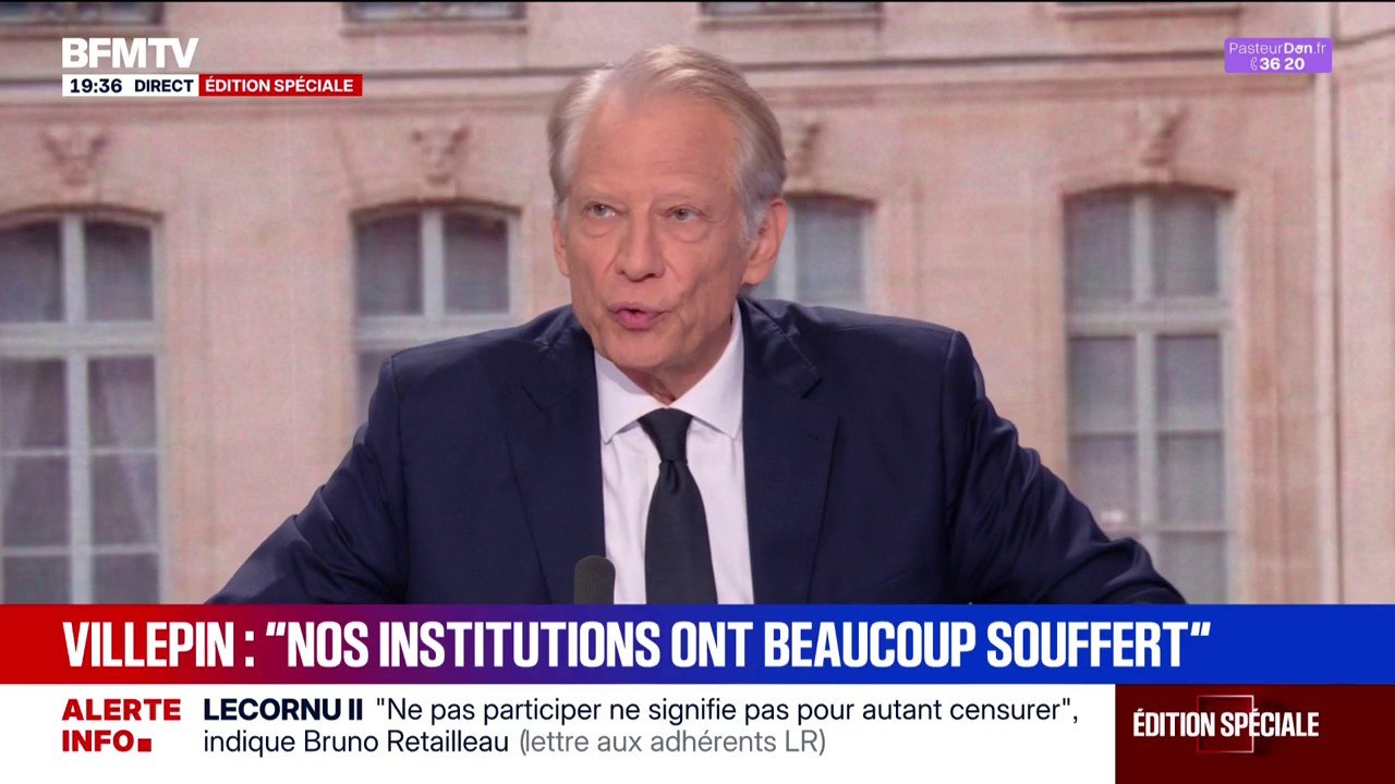 Crise politique: pour Dominique de Villepin, ancien Premier ministre, "la politique macroniste a fait faillite"