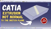 CATIA | How to Create an Extrusion Not Normal to the Sketch Plane