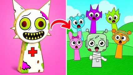 I Built A Hospital for Zombie Sprunki! *Big Game of Clue in Incredibox Paper Gamebook*