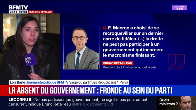 Nouvelle réunion des LR: Bruno Retailleau appelle les adhérents à s'exprimer sur la décision du bureau politique de ne pas participer au gouvernement de Sébastien Lecornu