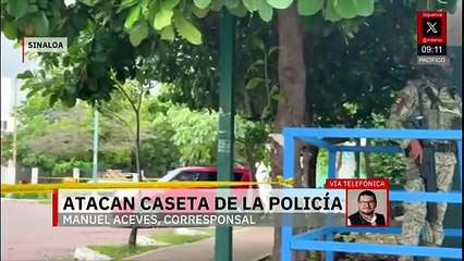 Atacan a balazos una caseta de policía en Sinaloa