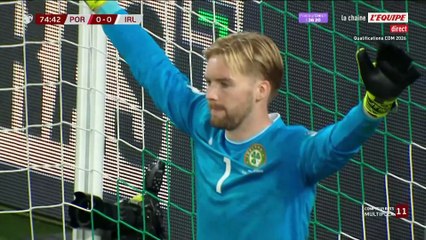 Le penalty de Cristiano Ronaldo stoppé par Kelleher - Foot - Qualif. Coupe du monde