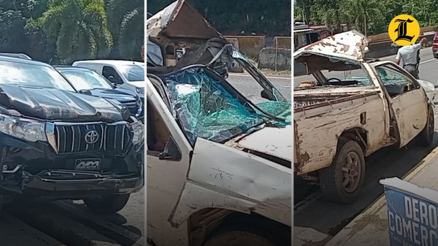 Accidente de tránsito en Piedra Blanca en la Autopista Duarte