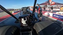 on board view of a top fuel dragster