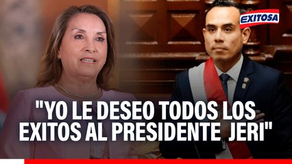 Dina Boluarte a José Jerí: "Le deseo todos los éxitos y ojalá siga apostando por el desarrollo y crecimiento del país"