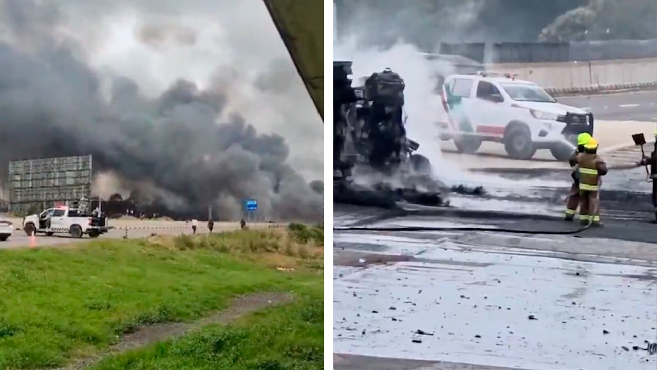 Puebla: Pipa explota a la altura de Tlahuapan; se reportan heridos de gravedad