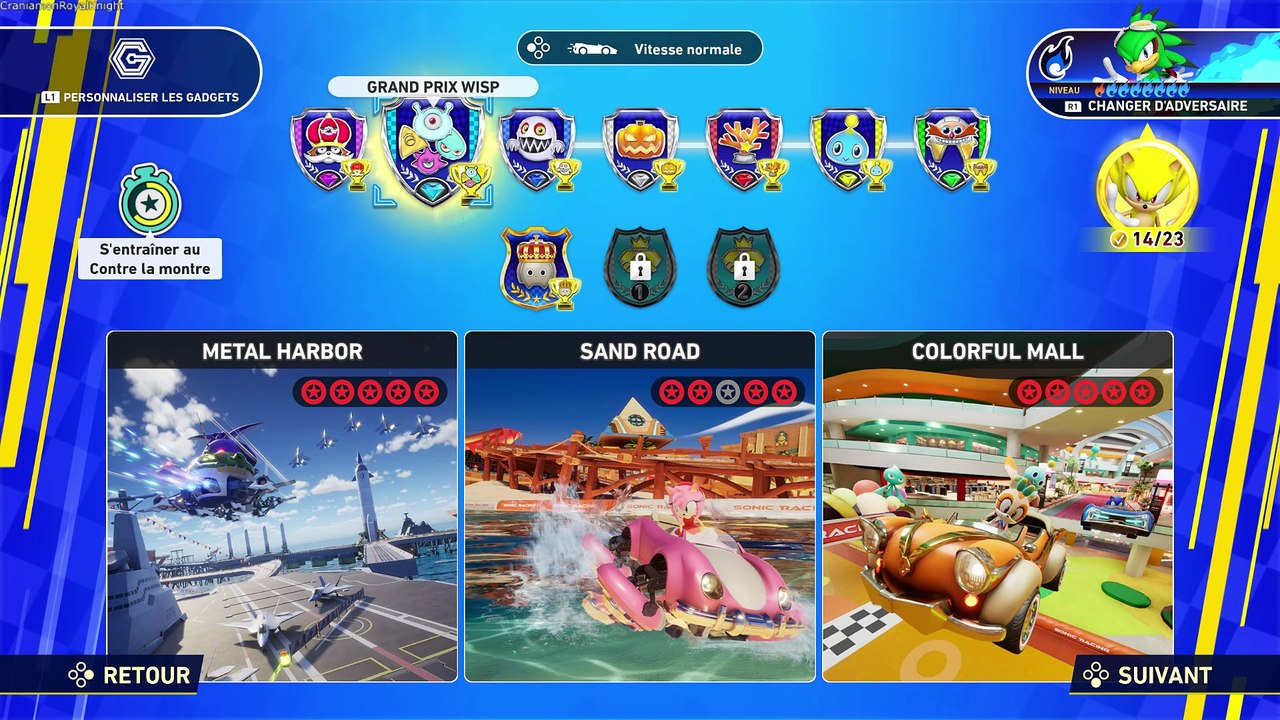 Sonic Racing CrossWorlds (Walkthrough FR) épisode 2: Grand Prix Wisp - Vitesse normale [Omega]