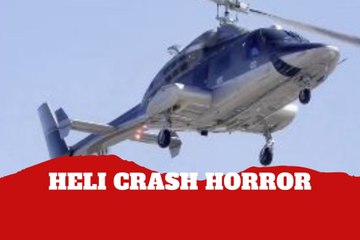 Man narrowly avoids death as helicopter crashes overhead in Huntington Beach