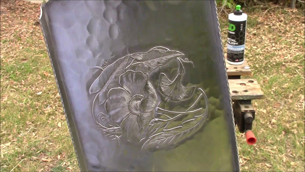 Polishing Hammered Aluminum Tray with 3D All Metal Polish
