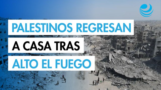 Los habitantes de Gaza regresan a sus hogares tras el alto el fuego entre Israel y Hamás