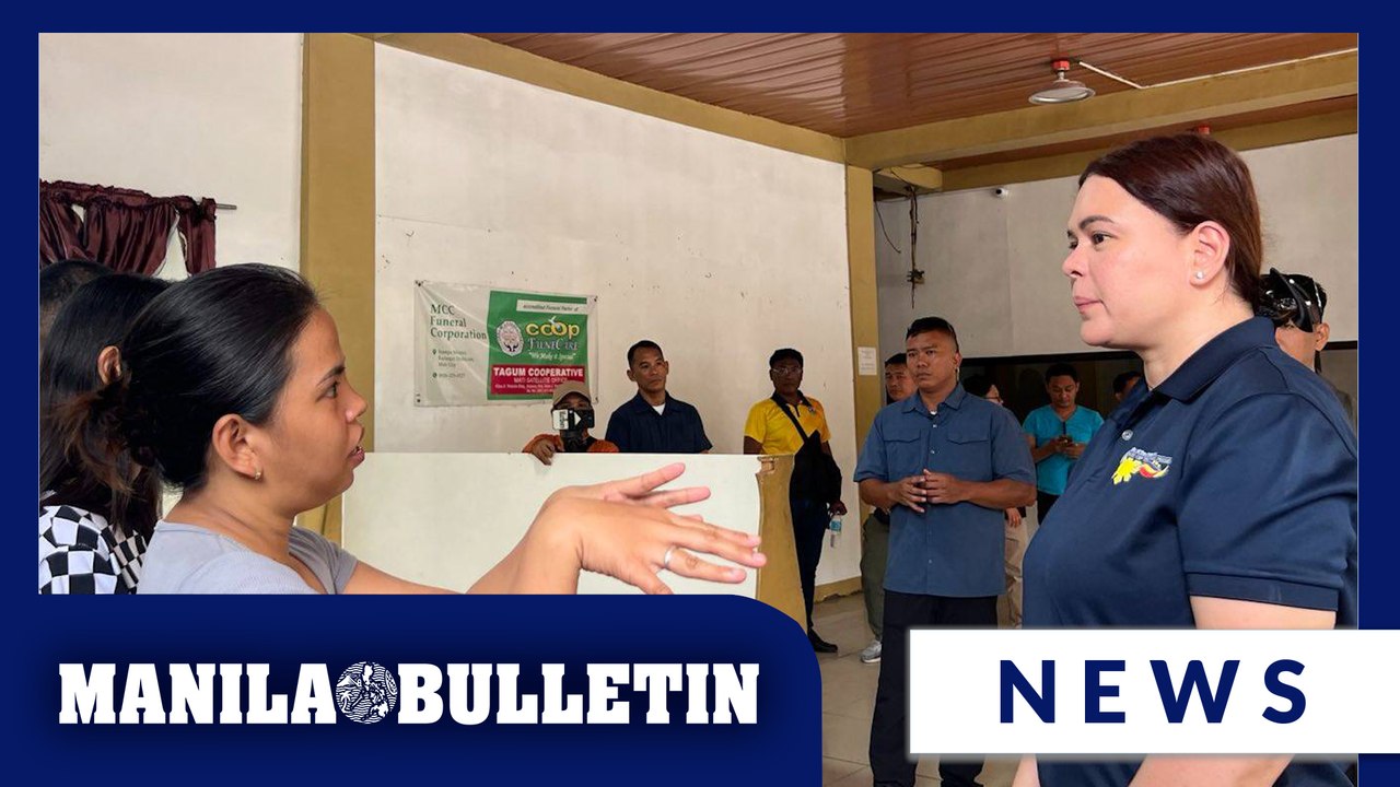 VP Sara visits quake-hit Davao Oriental, condoles with victims