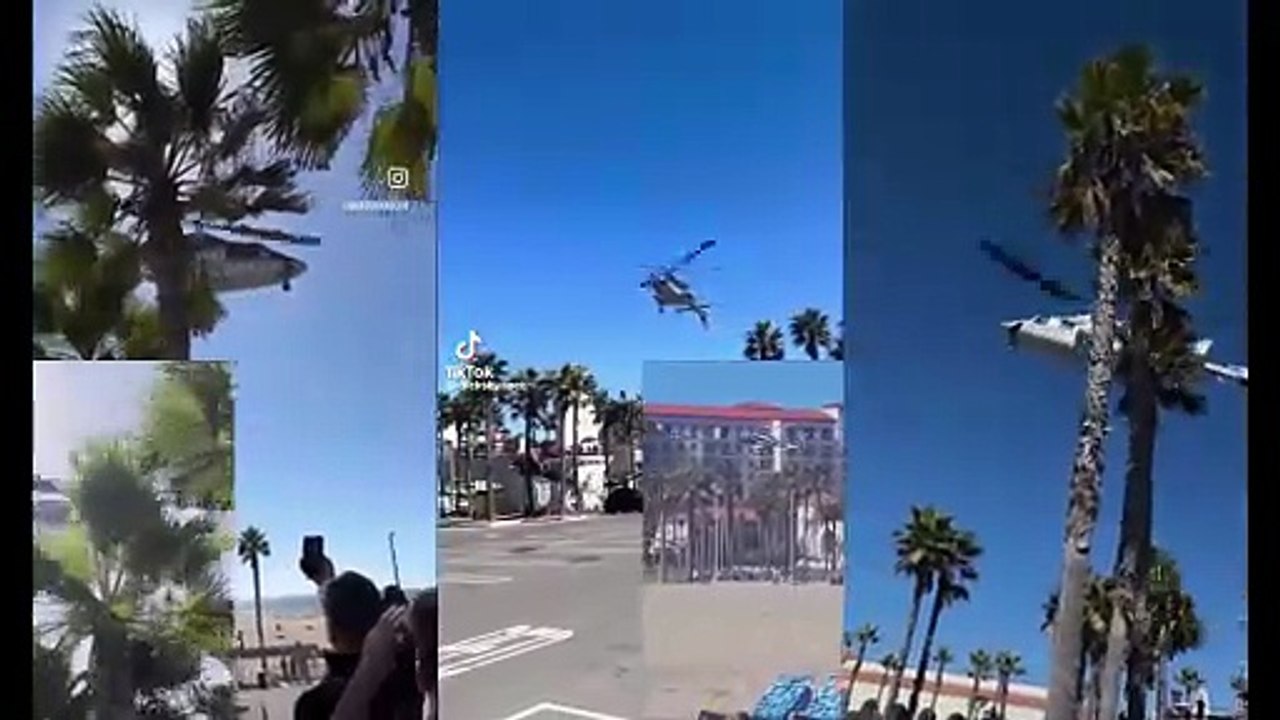 huntington beach helicopter crash (multicam)