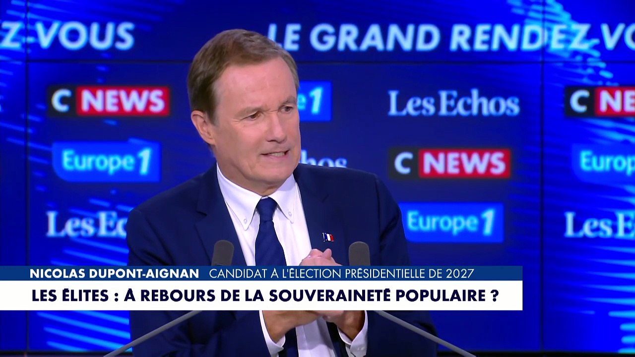 Pour Nicolas Dupont-Aignan, «la cassure démocratique» est «la perpétuation du coup d’état post-référendum de 2005»