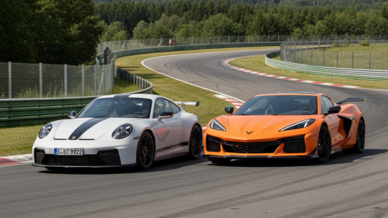 Porsche 911 GT3 Handschalter gegen Chevrolet Z06 V8 – Rundenzeiten-Vergleich auf der Nordschleife