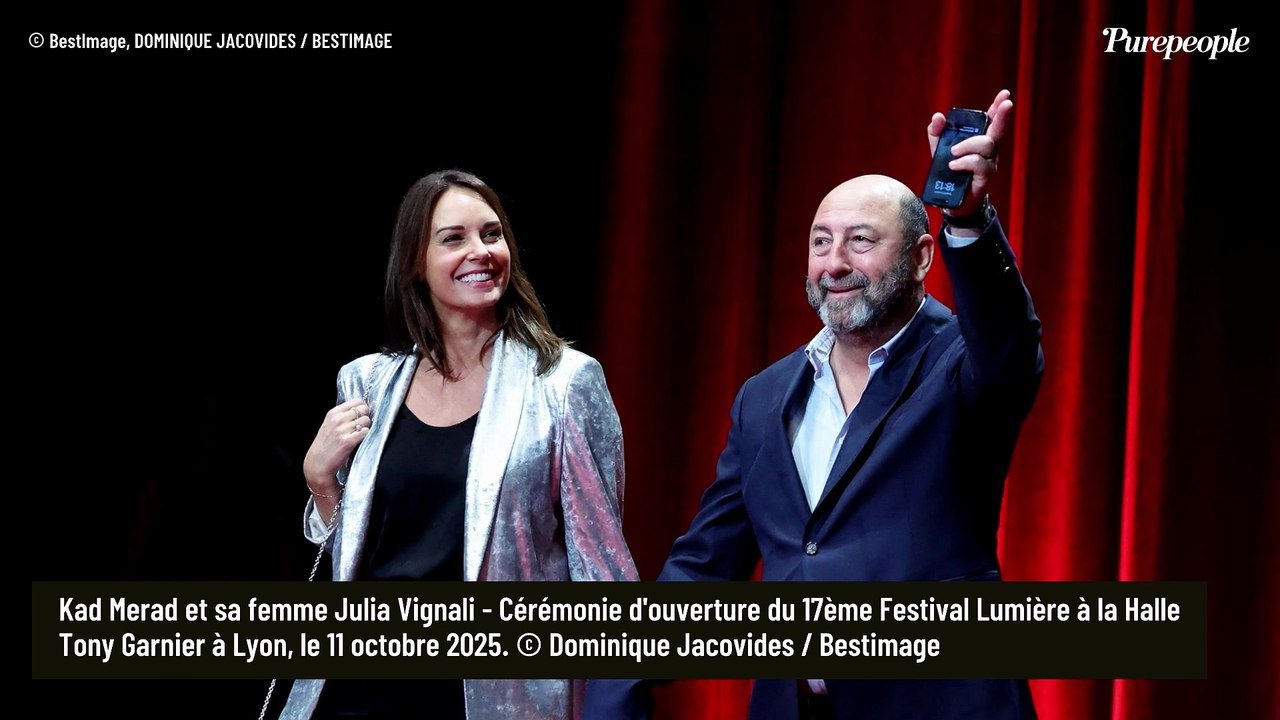 Julia Vignali étincelante avec son mari Kad Merad, Jean-Michel Aulas avec sa jeune compagne pour l'ouverture du Festival des Lumières
