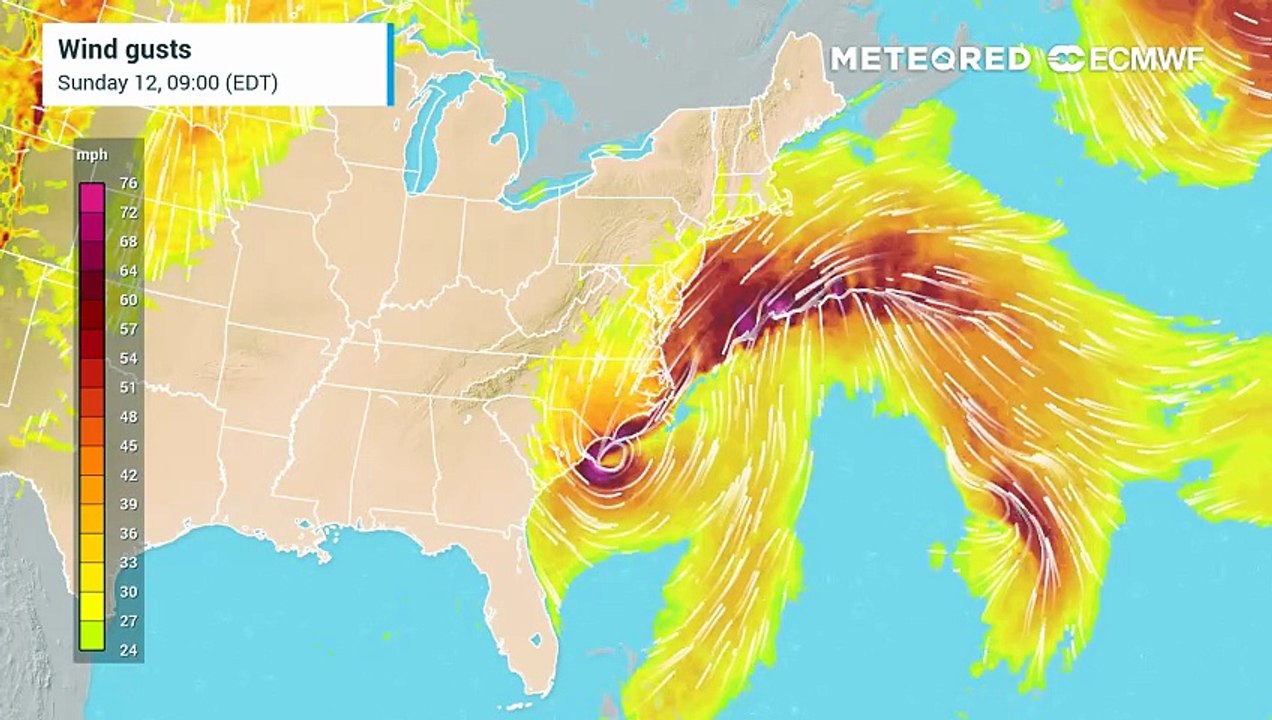 A coastal storm will whip up strong winds and large waves along the East Coast early in the week.