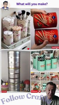 Who knew old fruit tins could look this classy? From everyday scraps to stylish décor — these transformations prove creativity has no limits! Watch till the end for the glow-up that feels straight out of a luxury magazine. ✨ Reacts | DIY videos | crafts