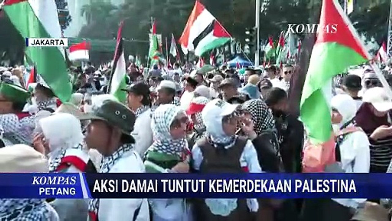 Aksi Bela Palestina di Monas, Massa Serukan Kemerdekaan Penuh untuk Palestina | KOMPAS PETANG