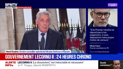 Crise politique: "Au sommet de l'État, on a quelqu'un qui n'a jamais pris la mesure de sa fonction", déclare Henri Guaino, ancien conseiller de Nicolas Sarkozy