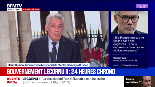 Crise politique: Au sommet de l'État, on a quelqu'un qui n'a jamais pris la mesure de sa fonction , déclare Henri Guaino, ancien conseiller de Nicolas Sarkozy