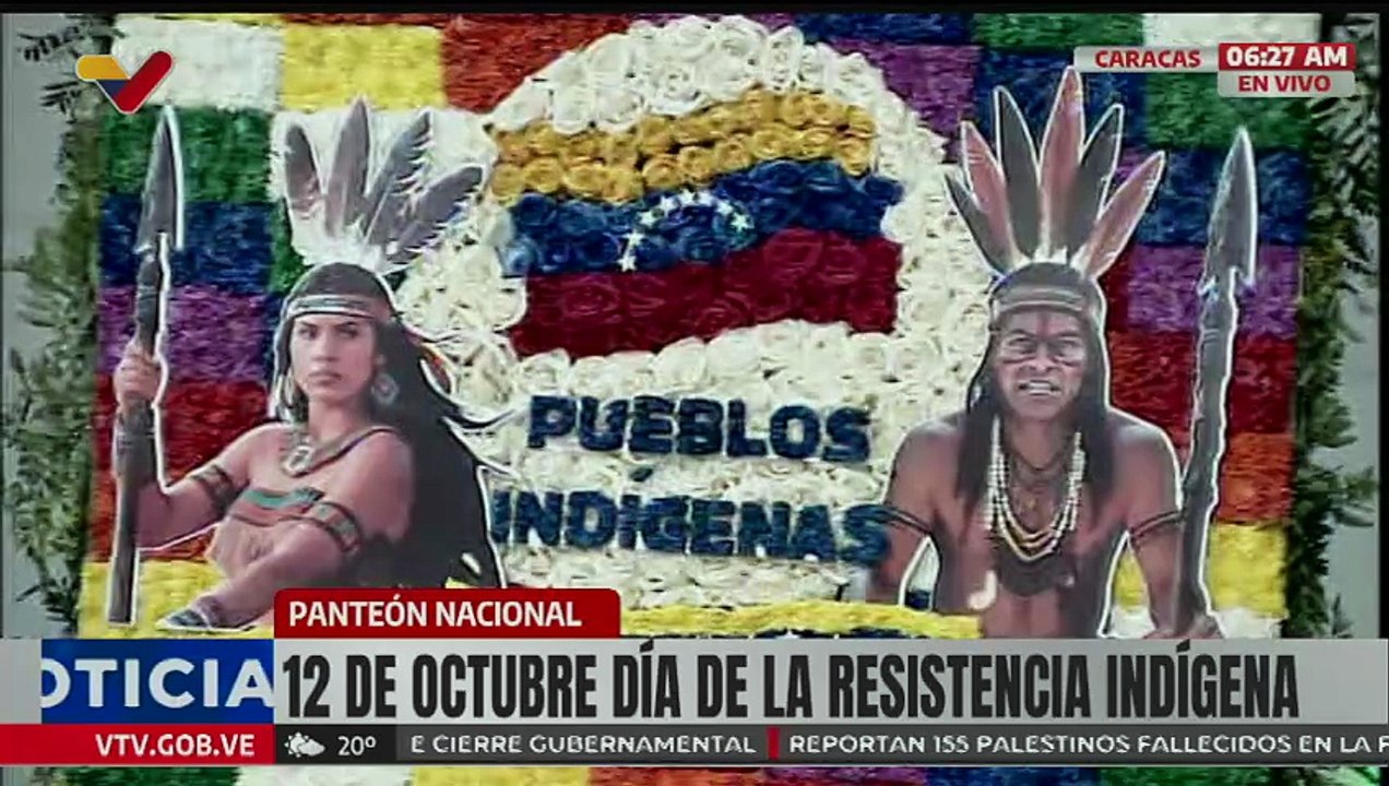 Desde el Panteón Nacional de Caracas se le rindió honores a Simón Bolívar y al Cacique Guaicaipuro