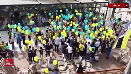 Hatay’da kanseri yenen minik Fenerbahçeli için gökyüzüne balonlar bırakıldı