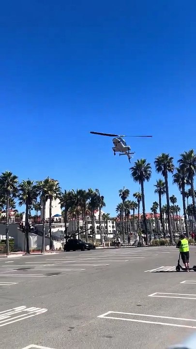 Las impactantes imágenes del accidente de helicóptero en Huntington Beach