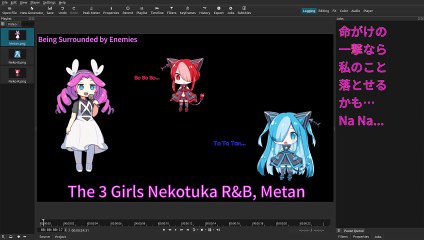 めたん、四面楚歌。 Metan sings about being surrounded by enemies.