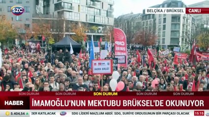 İmamoğlu'nun mektubu Brüksel'de okundu
