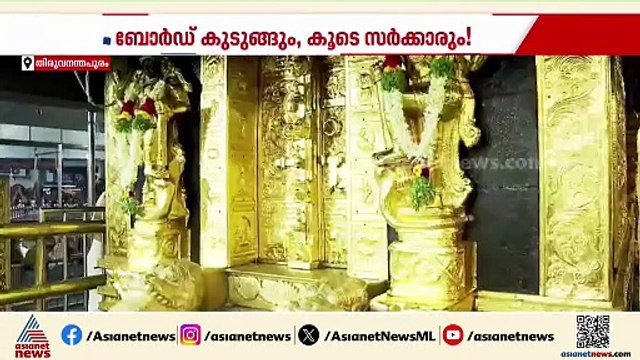 ശബരിമല സ്വർണവിവാദം; ദേവസ്വം ബോർഡും സർക്കാരും പ്രതിരോധത്തിൽ