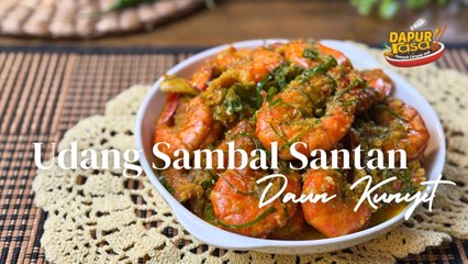 Udang Sambal Santan Daun Kunyit; Wangi, Pekat & Padu Gila!