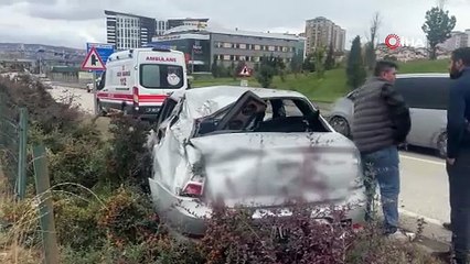 Kastamonu’da otomobil takla atarak karşı şeride geçti: 2 yaralı