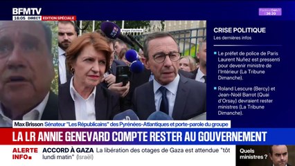 Volonté d'Annie Genevard de rester au gouvernement: "Elle ne représentera qu'elle-même", déclare Max Brisson, sénateur Les Républicains
