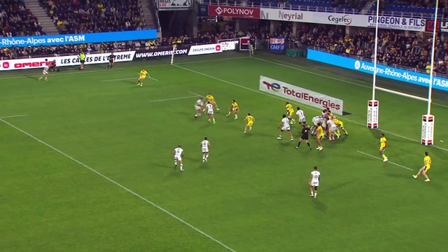 TOP 14 - Essai de Zach MERCER (RCT) - ASM Clermont - RC Toulon