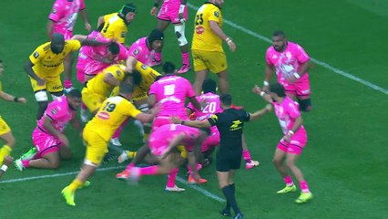 TOP 14 - Essai de Davit NINIASHVILI (SR) - Stade Français Paris - Stade Rochelais