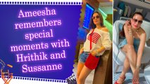 Ameesha Patel shares a throwback photo with Hrithik Roshan and his ex-wife Sussanne Khan