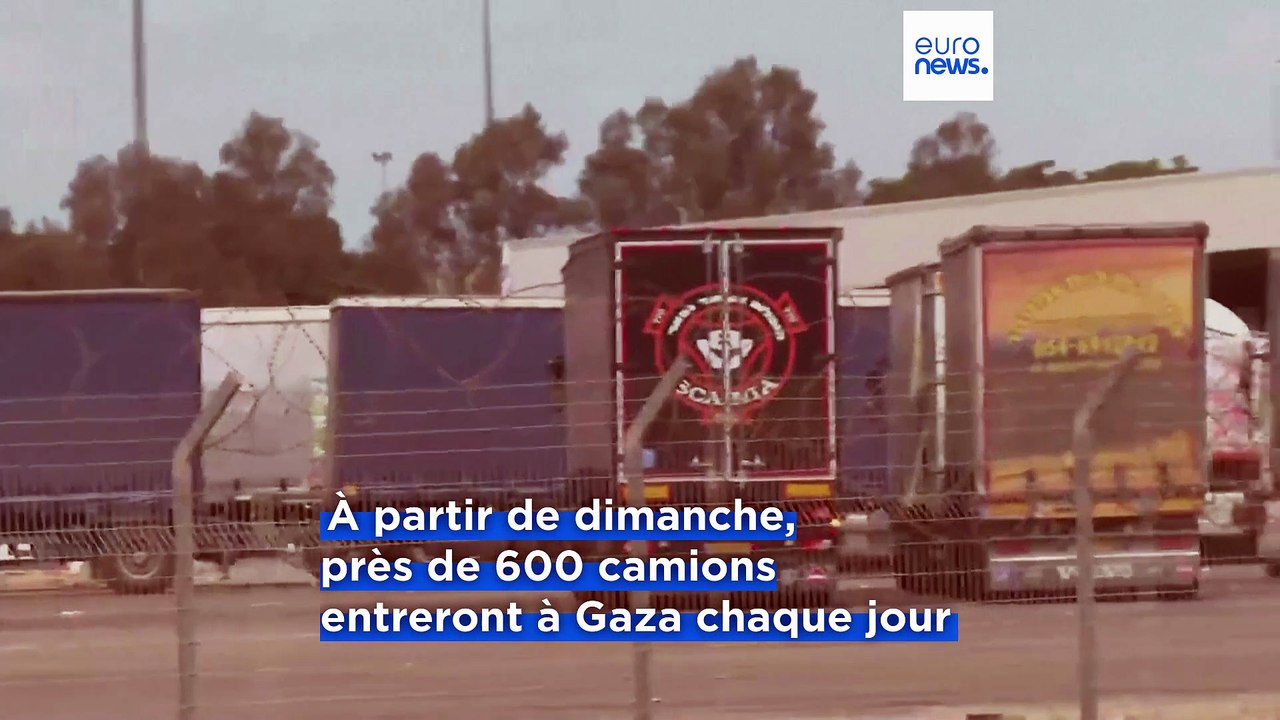 L'aide humanitaire reprend à Gaza, à la veille du sommet sur la paix en Égypte