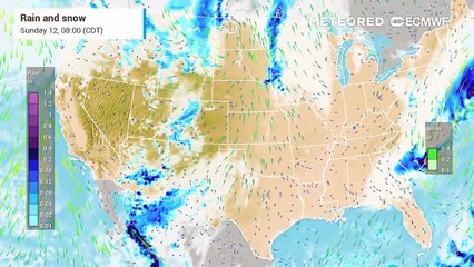 Snow and Rain Across The Country on Sunday